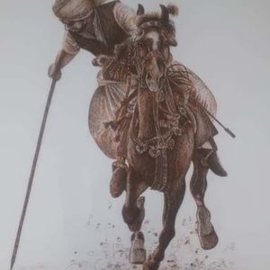 Polo Horse, Horse Painting, Polo Horse Ink Pen